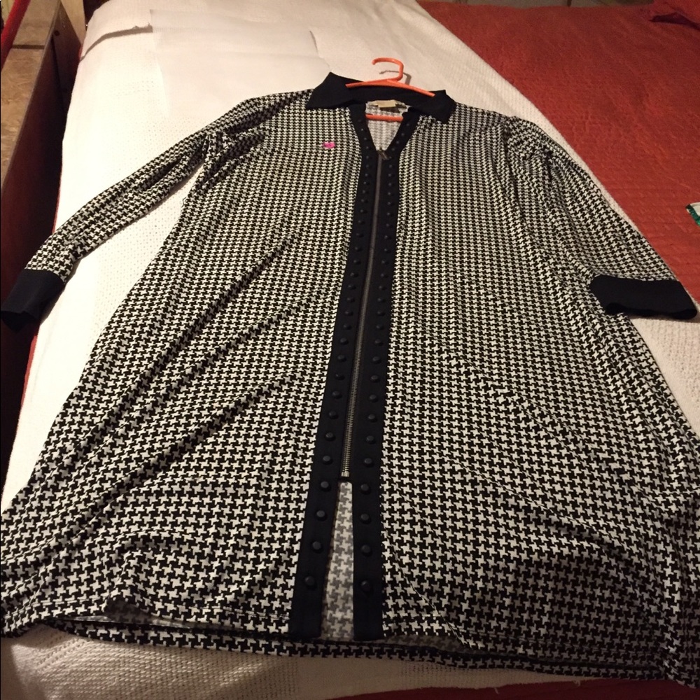 Houndstooth dress black and white